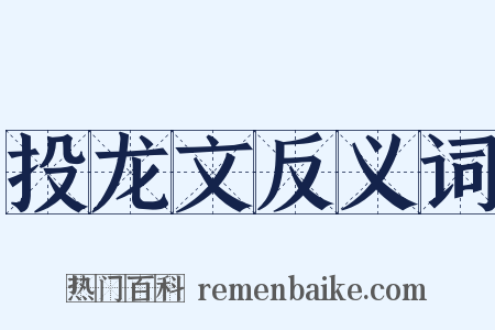 投龙文反义词是什么意思的图片